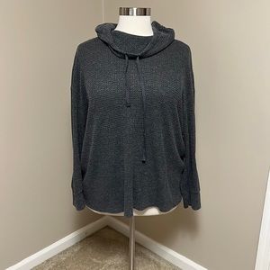 Lane Bryant size 26/28 gray and silver cowl neck sweatshirt